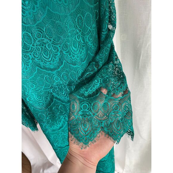 Monsoon Teal Lace Shift Dress, US 12 weddings, parties, or special occasions - Picture 4 of 6